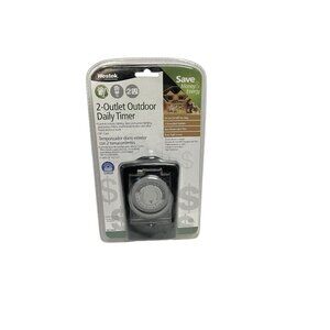 Westek 2-outlet outdoor daily timer TM13DOLB  24 hour timer 2 grounded outlets